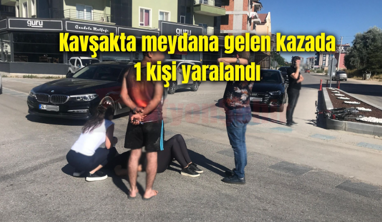 Afyonkarahisar’da kavşakta kaza: 1 kişi yaralandı