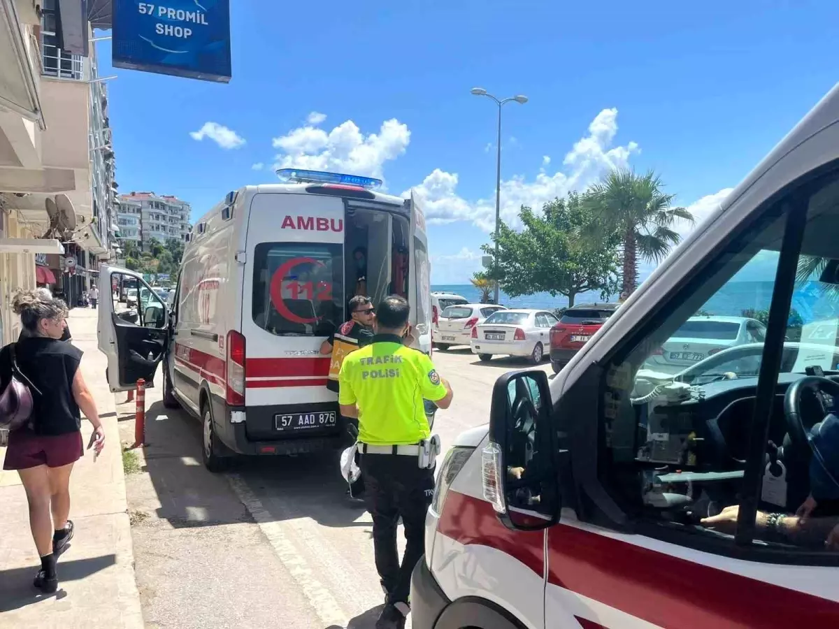 Sinop'ta 2 kişi yaralandı, trafik kazası oldu.