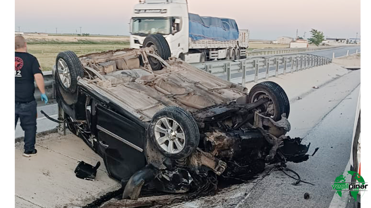 Karapınar'da trafik kazasında bir kişi hayatını kaybetti, 2 kişi de yaralandı.