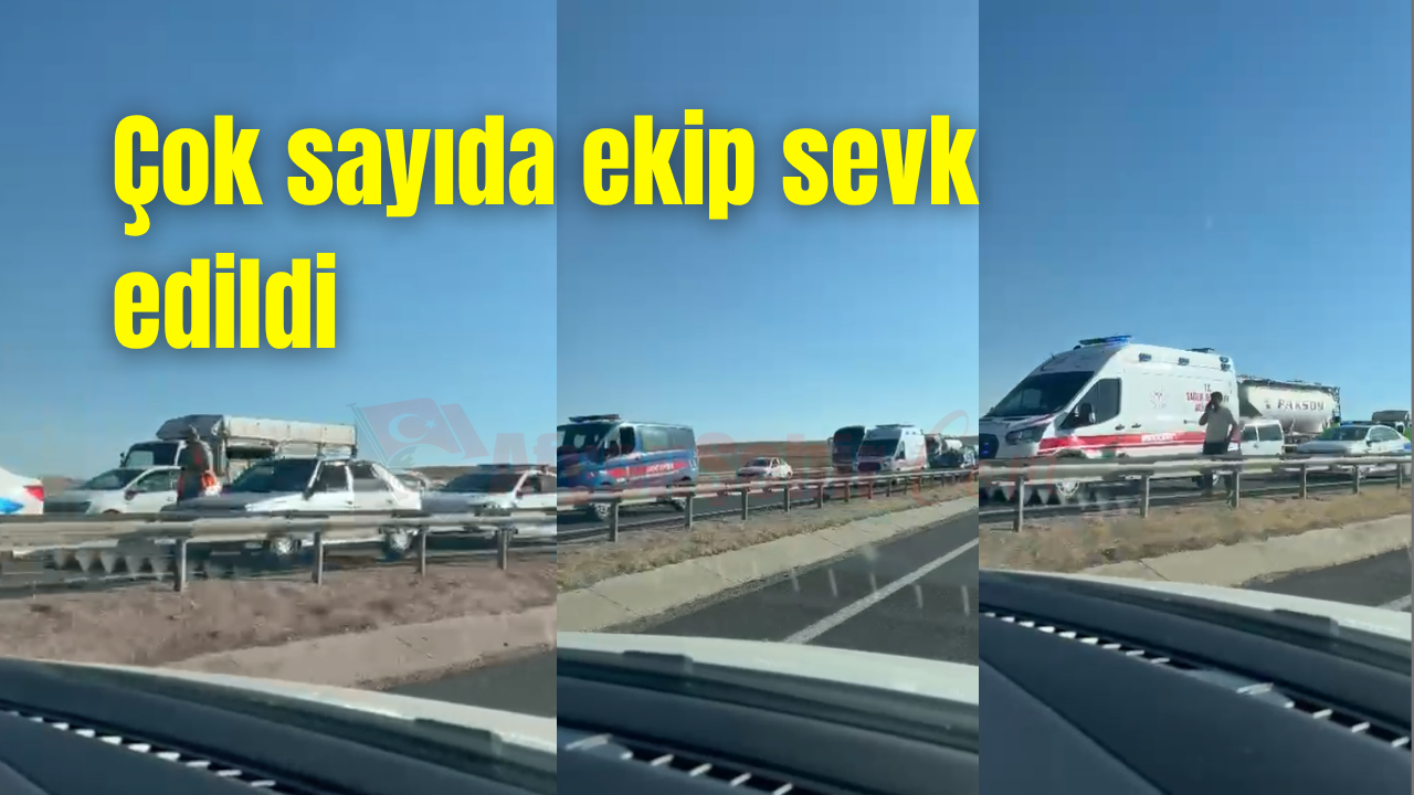 Afyon-Ankara karayolunda kaza: Birçok ekibin gönderildiğini duyuruldu.