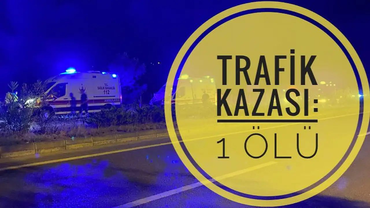 Trafik kazasında 1 kişi hayatını kaybetti.