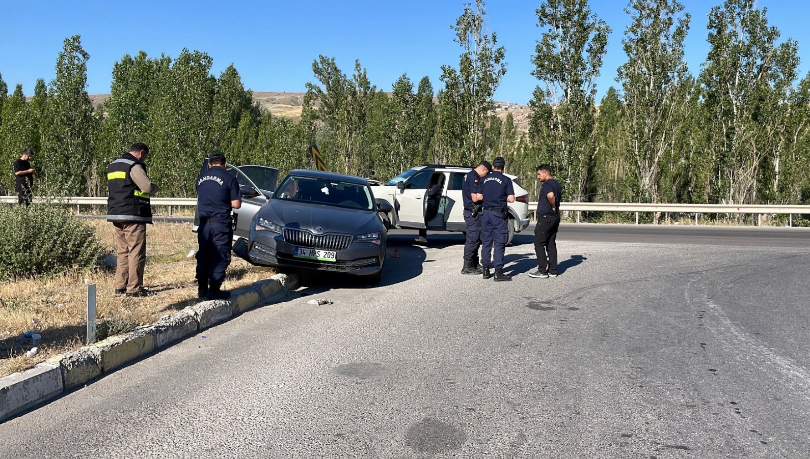 Yolda seyir halindeyken yaşanan korkutucu kaza