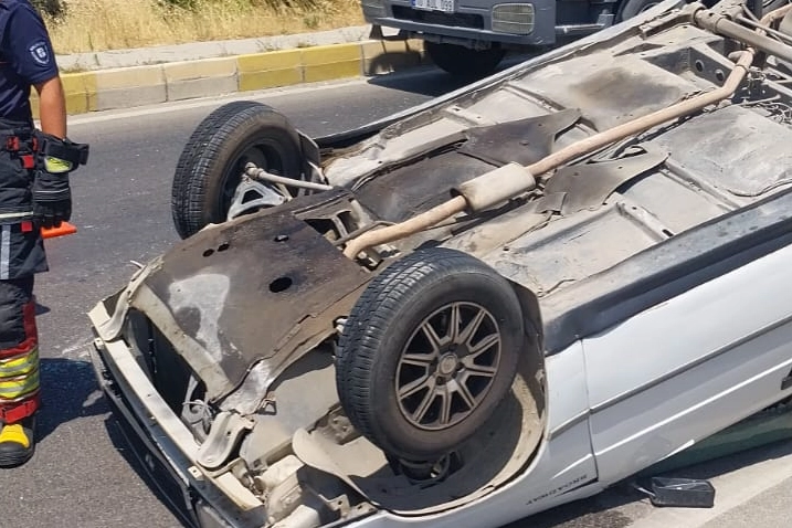 Gömeç'te kaza: 1 kişi yaralı.