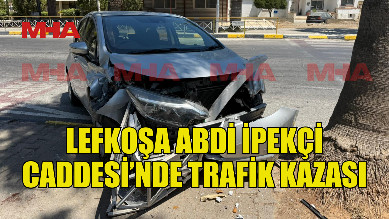 Lefkoşa'da Abdi İpekçi Caddesi'nde trafik kazası oldu.
