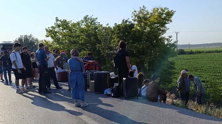 Konya'da yolcu otobüsü kazasında 7 yaralı, 3'ü çocuk.
