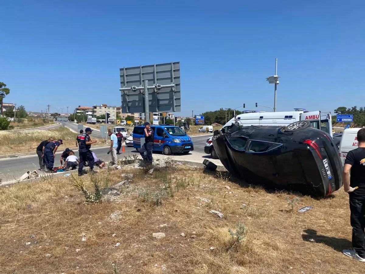 Çanakkale'de Kaza: 1 Ağır Yaralı, 2 Yaralı