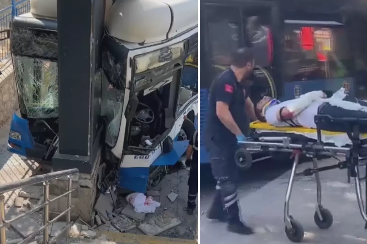 Ankara'da ardışık kazada 20 kişi yaralandı.