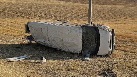 18 yaralı var: Tarım işçilerini taşıyan minübüs kaza yaptı.