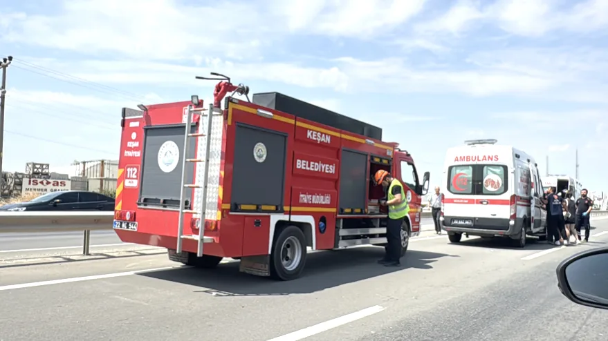 Edirne'de trafik kazasında 6 kişi yaralı oldu.