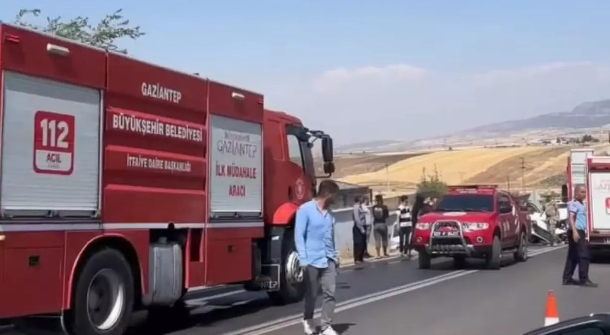 Gaziantep'te Trafik Kazası Sonucu 7 Kişi Yaralandı.