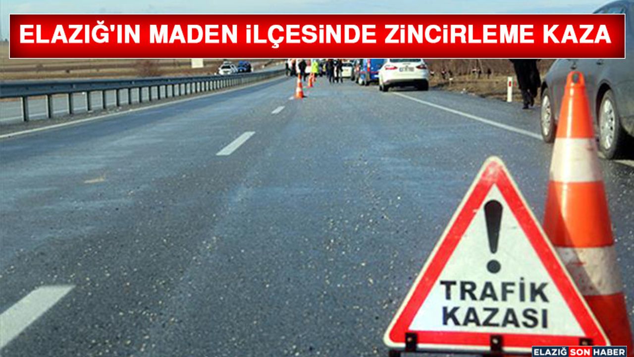 Maden İlçesi'nde Zincirleme Trafik Kazası