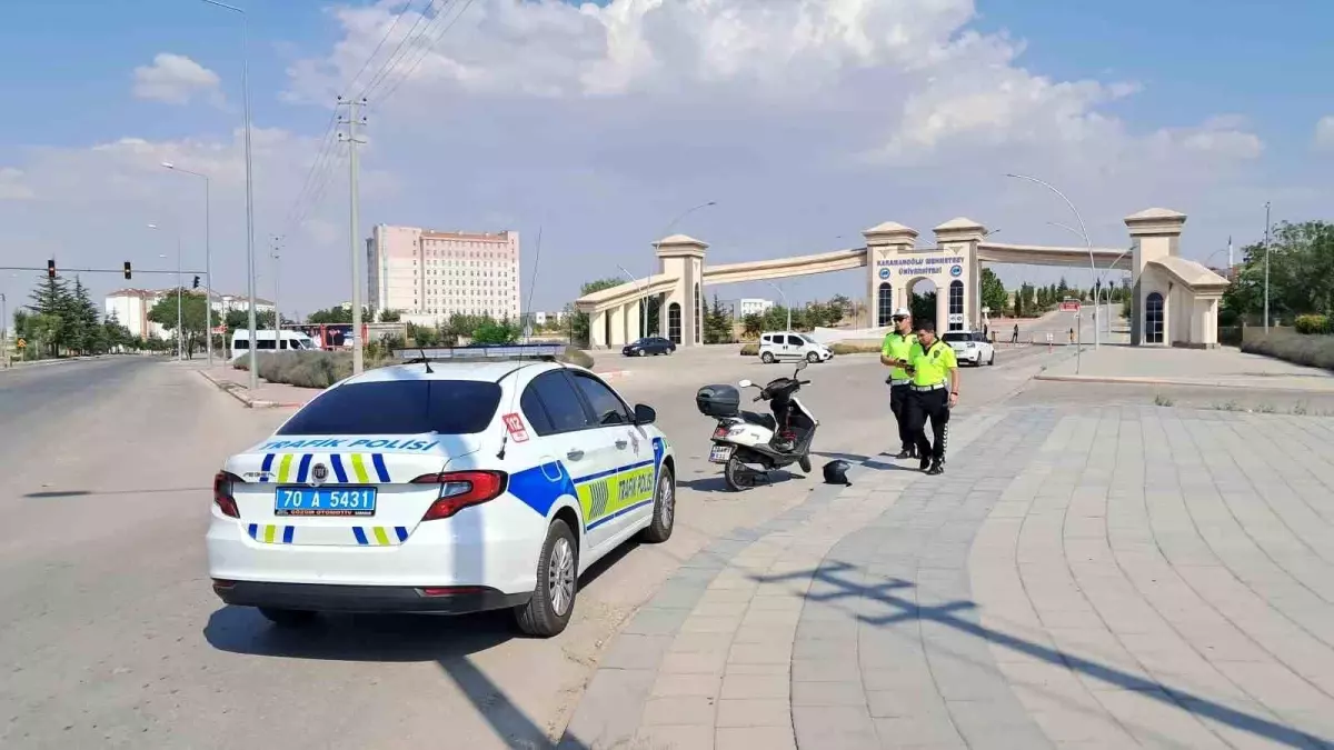 Karaman'da Motosiklet Kazası: Sürücü Yaralı