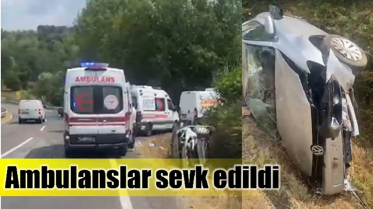 Akmanlar'da trafik kazası meydana geldi.