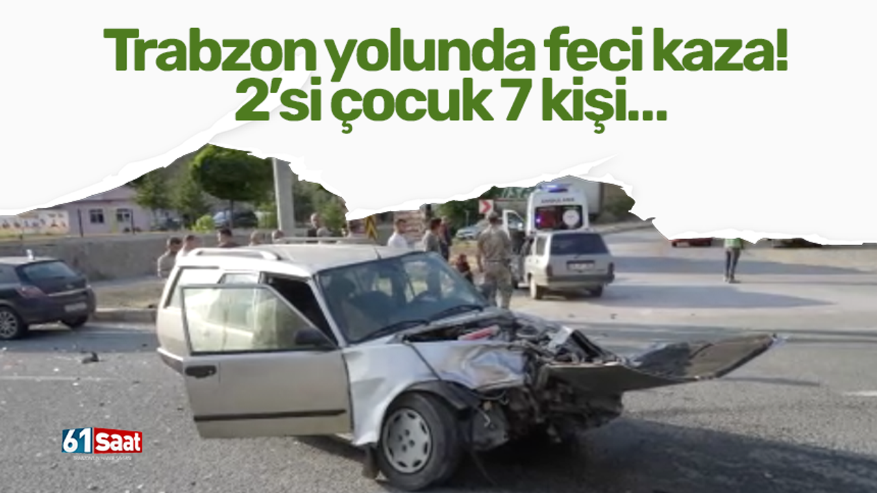 Trabzon yolu korkunç kazayla sarsıldı! İki çocuk dahil yedi kişi…