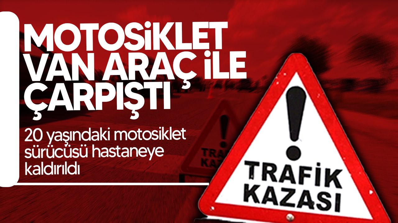 İskele-Ercan yolu üzerinde kaza: Motor, van'a çarptı, bir kişi yaralandı.
