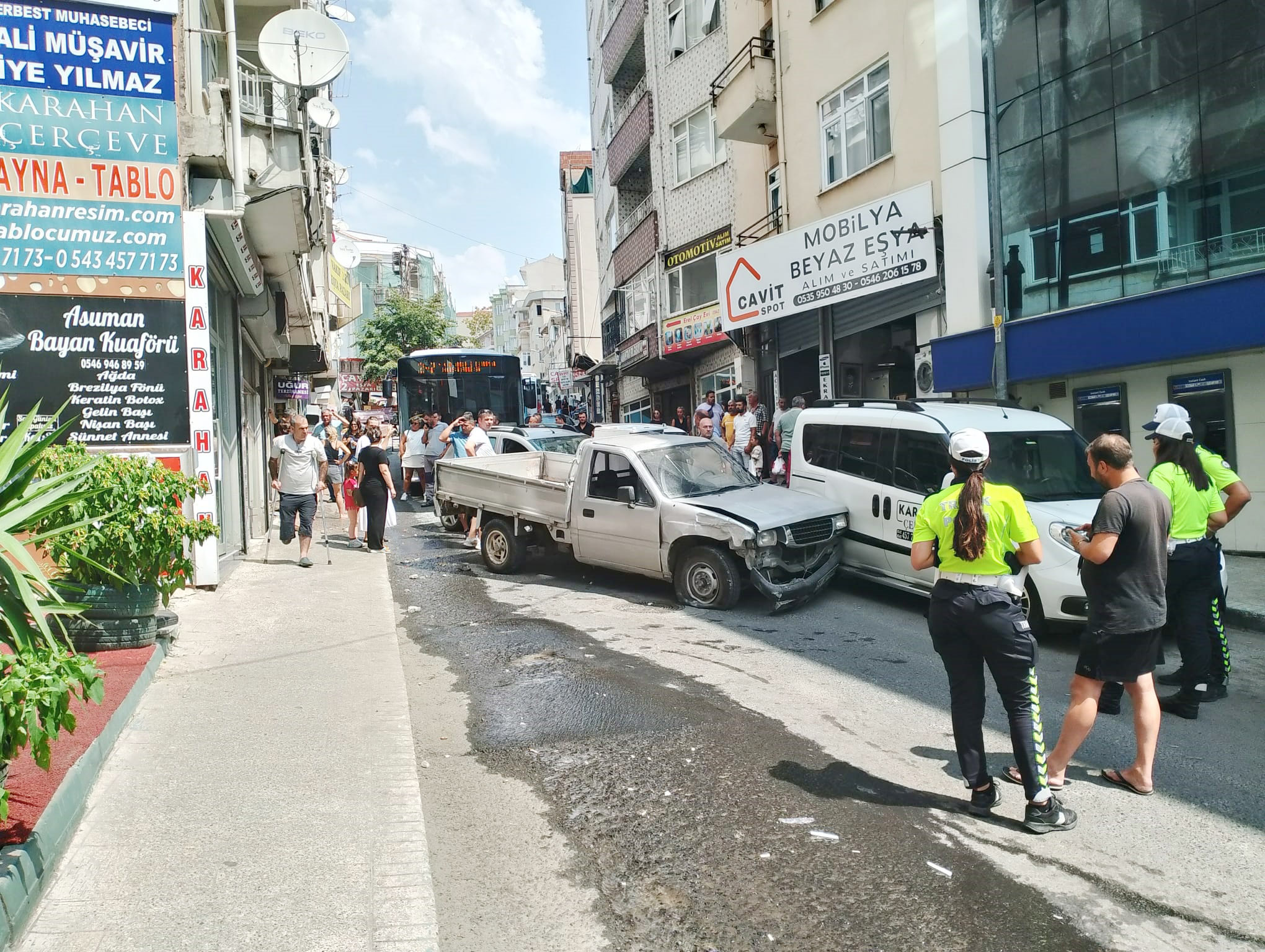Süleymanpaşa bölgesinde trafik kazası oldu.