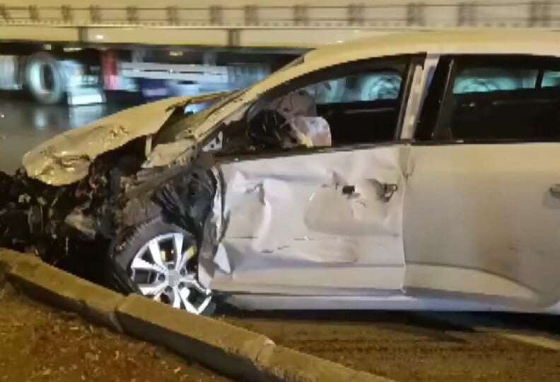 Kahramanmaraş'ta trafik kazası kameraya yakalandı.
