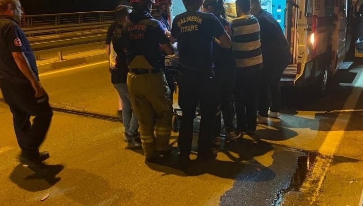 Balıkesir'de trafik kazası meydana geldi: 2 kişi yaralandı.