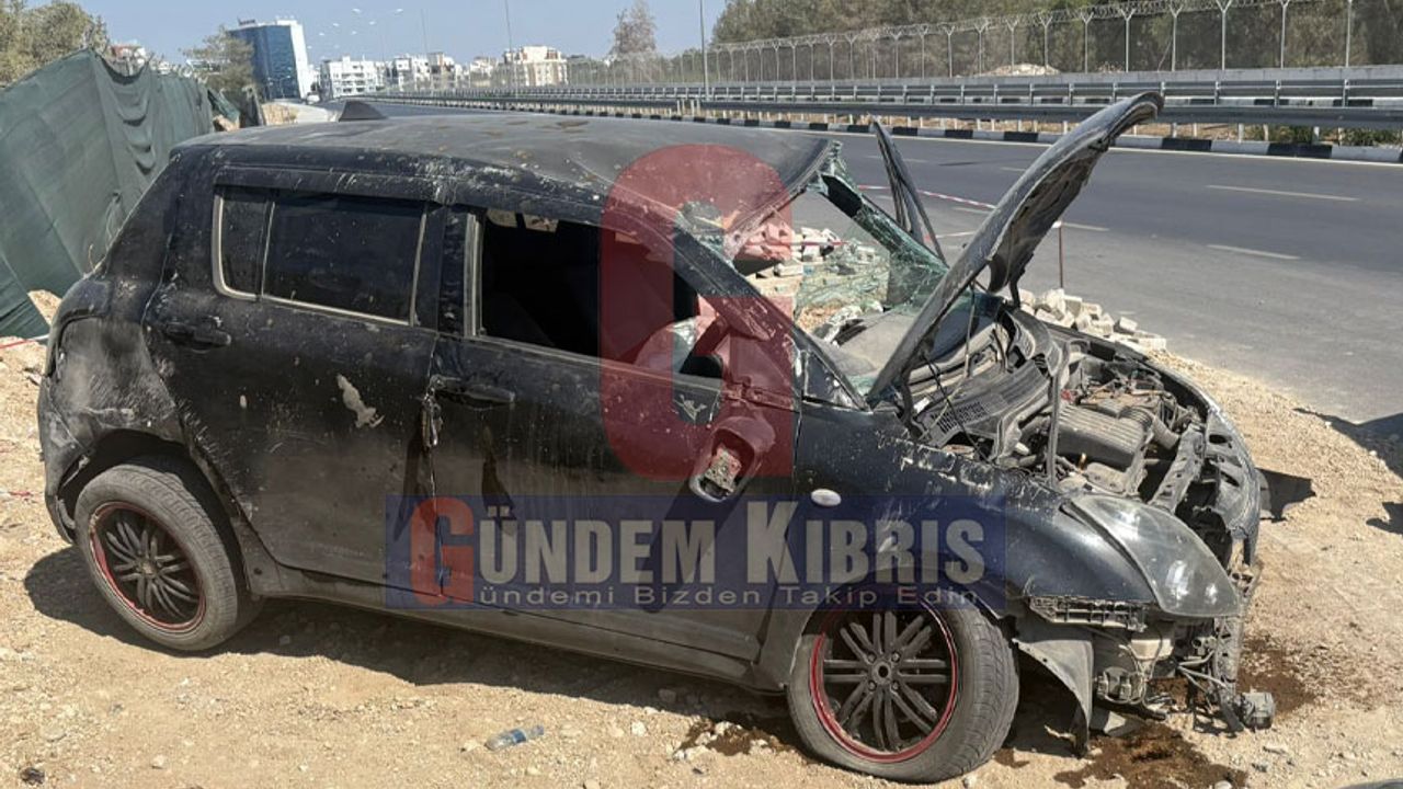 Lefkoşa'da Araç Takla Attı: Sürücü Yaralı