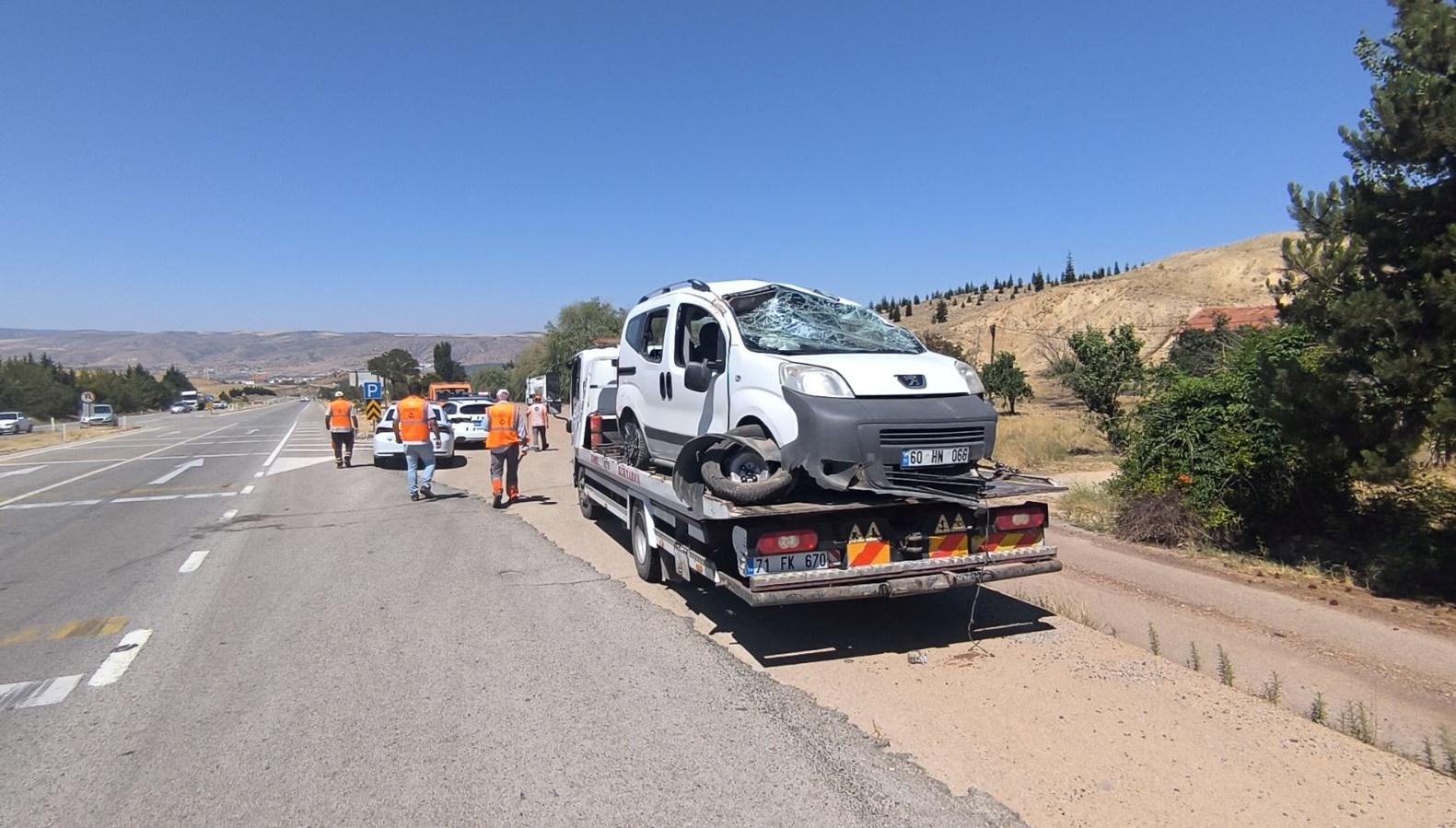Kırıkkale'de trafik kazasında beş kişi yaralandı.