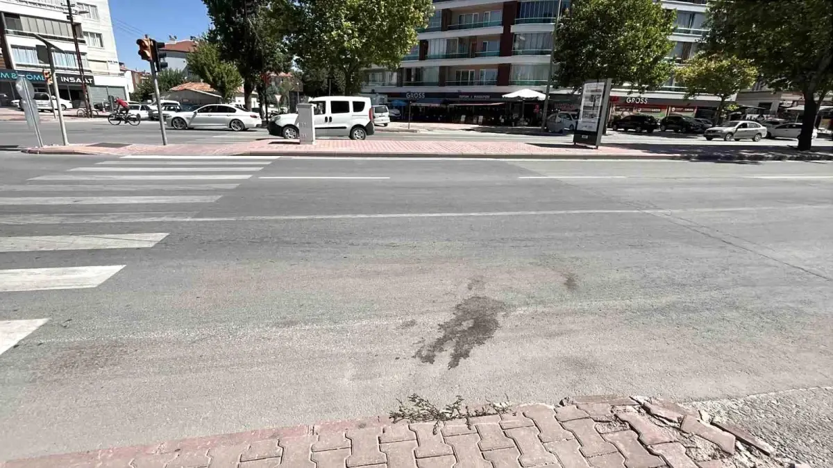 Konya'da Bisikletliye Kaza Olayı