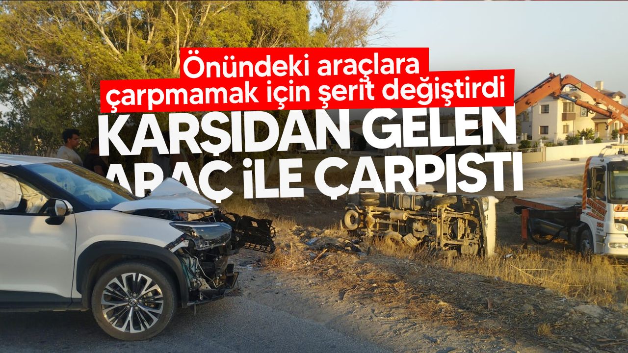 Ercan-İskele yolunda trafik kazası meydana geldi!
