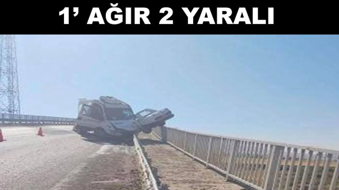 Palas'ta trafik kazasında 1 kişi ağır yaralandı, 2 kişi yaralandı.