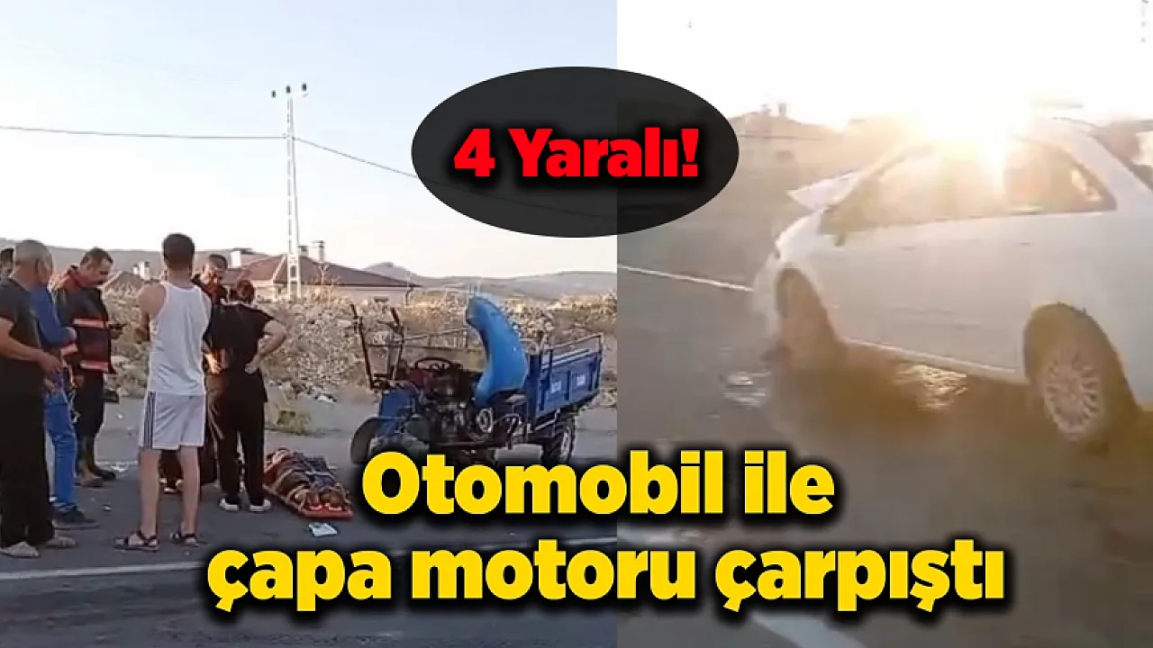 Akçadağ'da kazada 4 kişi yaralandı.