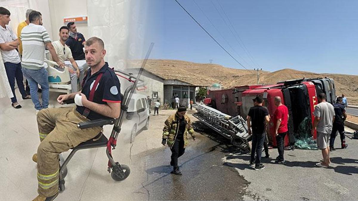 Trafik kazası geçiren itfaiye erlerinin etkileyici eylemi: Yaralı halde yangına müdahale ettiler