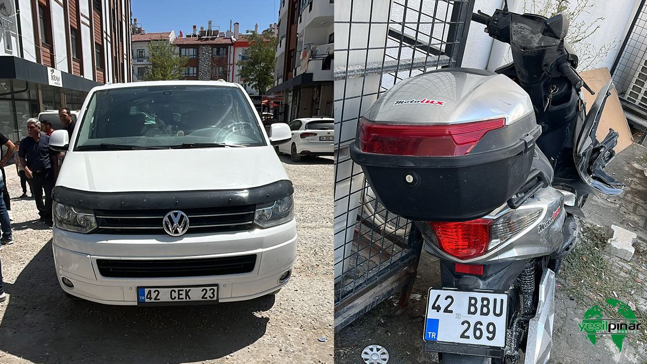 Karapınar'da Trafik Kazasında 2 Kişi Zarar Gördü.