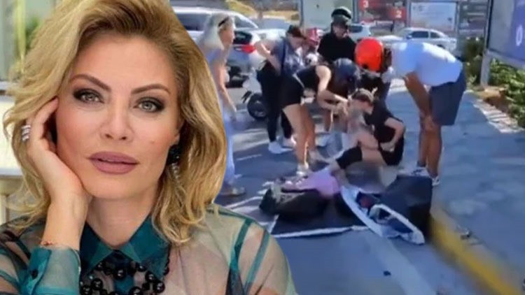 Seray Sever Bodrum'da bir motosiklet kazası geçirdi.