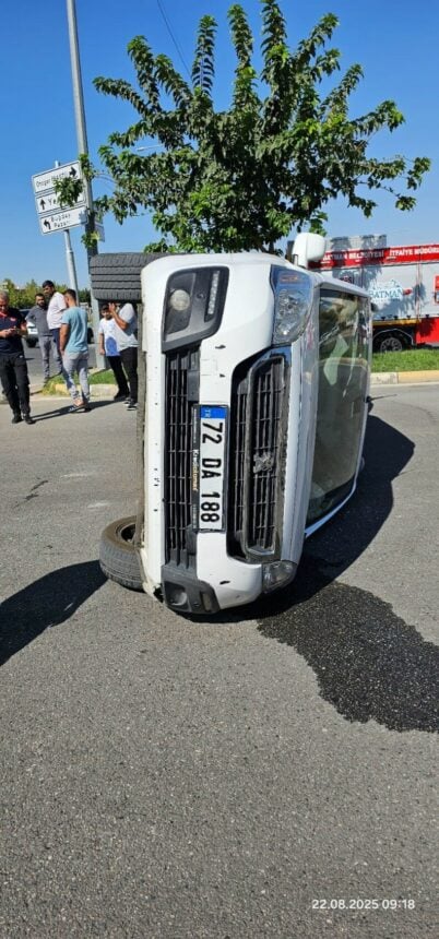 Trafik kazası Batman'da bir yaralıya neden oldu.