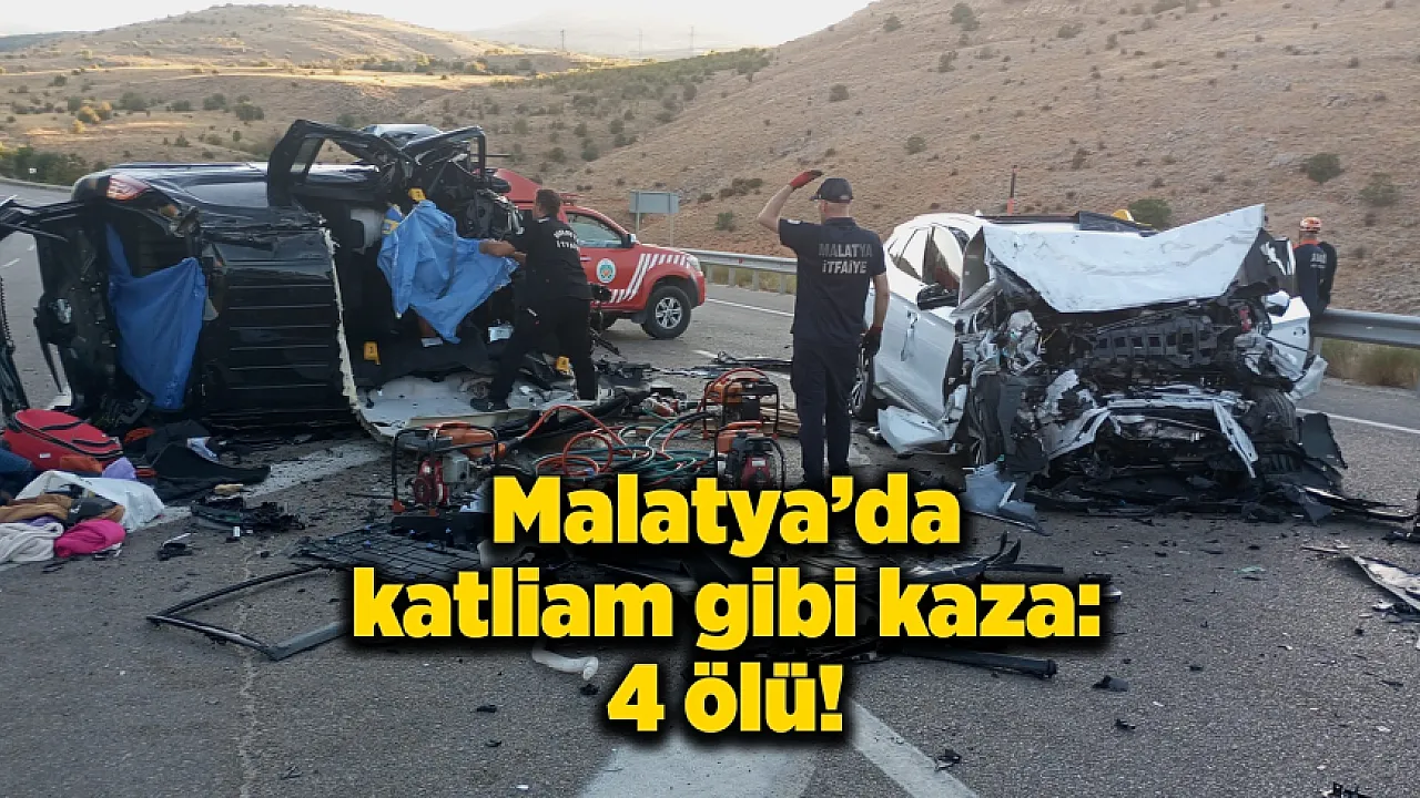 Malatya'da Kaza Sonucu 4 Kişi Hayatını Kaybetti.
