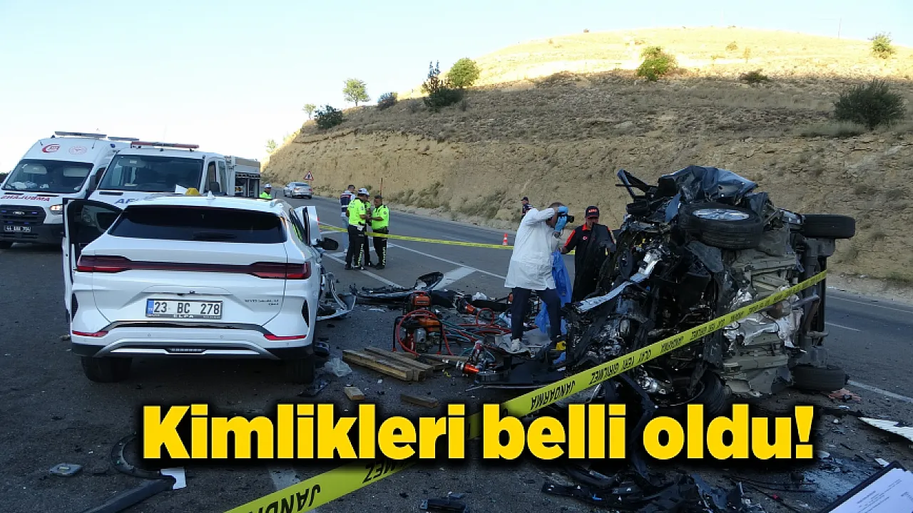 Kazada hayatını kaybeden 4 kişinin kimlikleri duyuruldu.