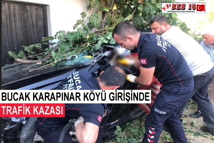 Bucak Karapınar Köyü Girişinde Kaza Oluştu