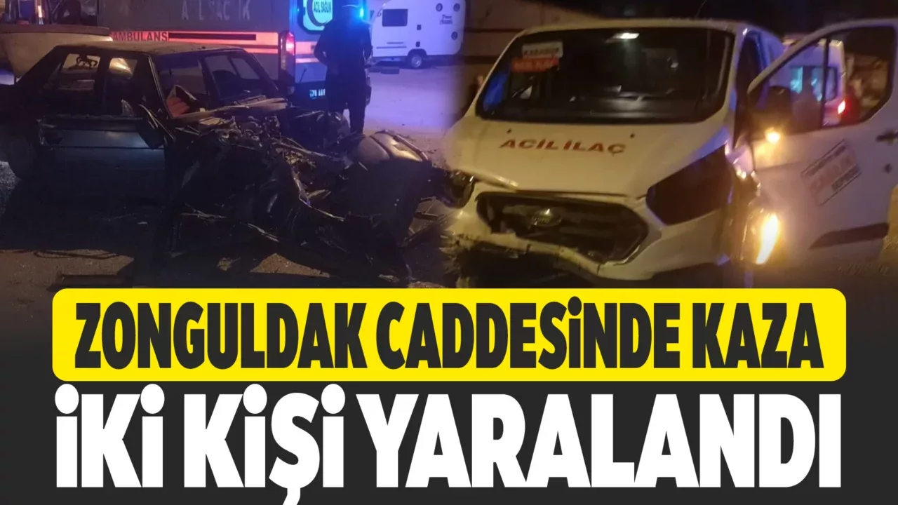 Karabük'te kaza meydana geldi: 2 kişi yaralandı.