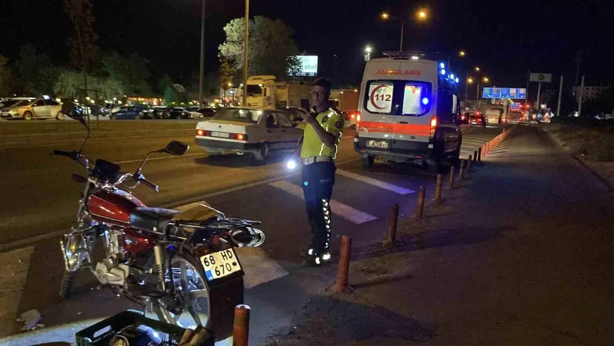 Aksaray'da Kaza: Motosiklet Sürücüsü Yaralı