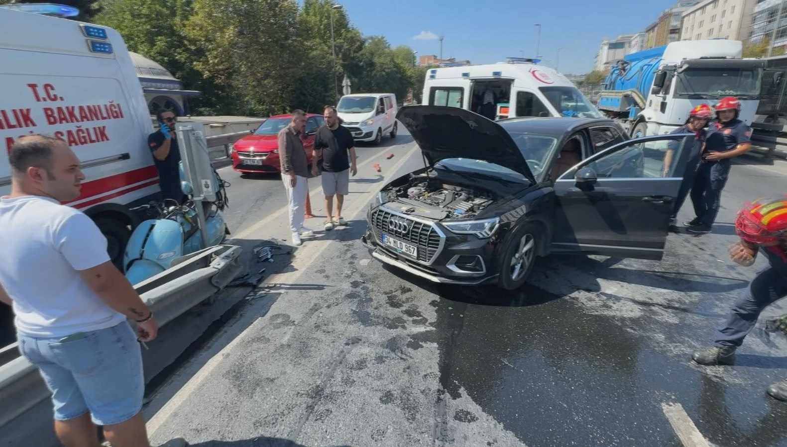 Beklenmedik manevra kaza sebebi oldu.
