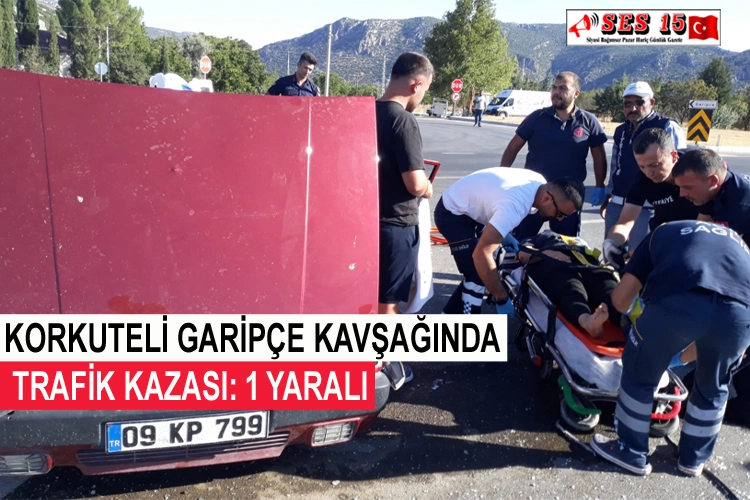 Korkuteli Garipçe Kavşağında Trafik Kazası: Bir Kişi Yaralandı.