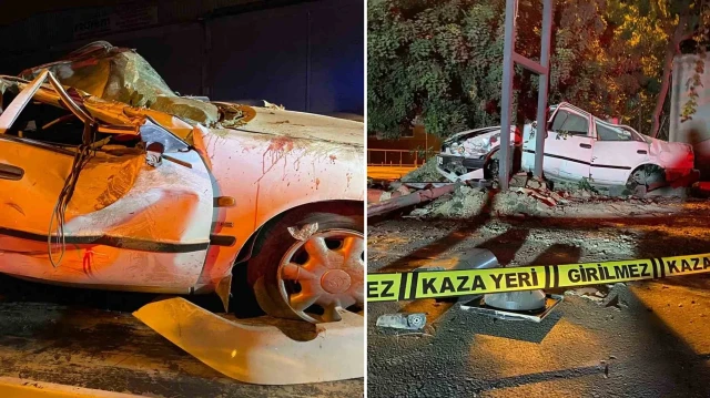 Osmaniye'de araç direğe çarptı: Kaza sonucunda genç sürücü vefat etti.