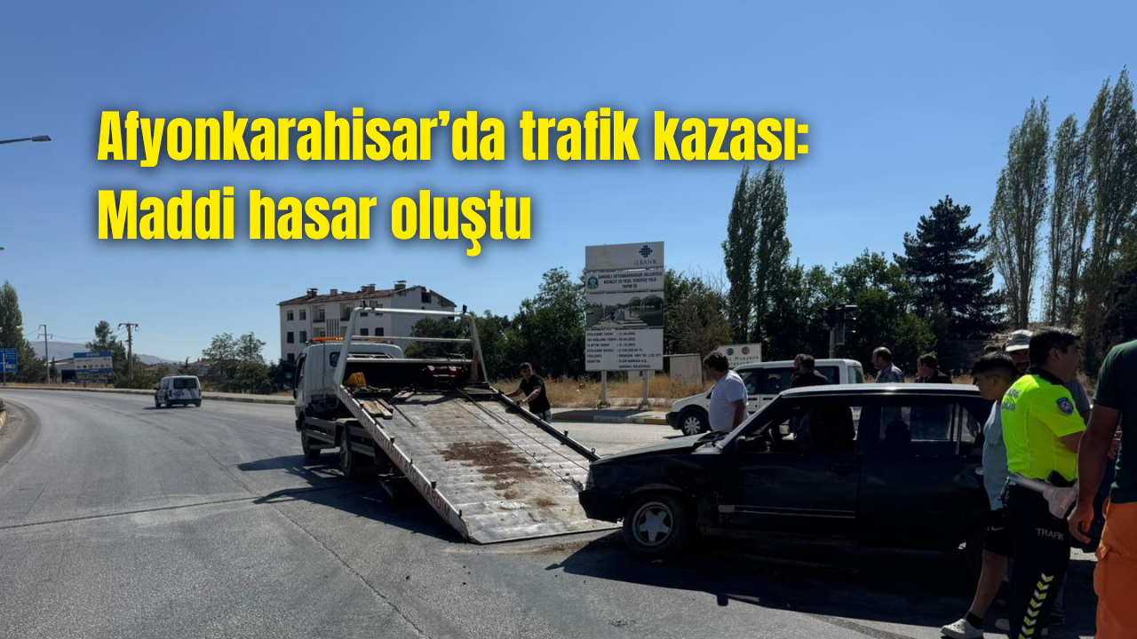 Afyon'da kaza: Sadece maddi zarar meydana geldi.