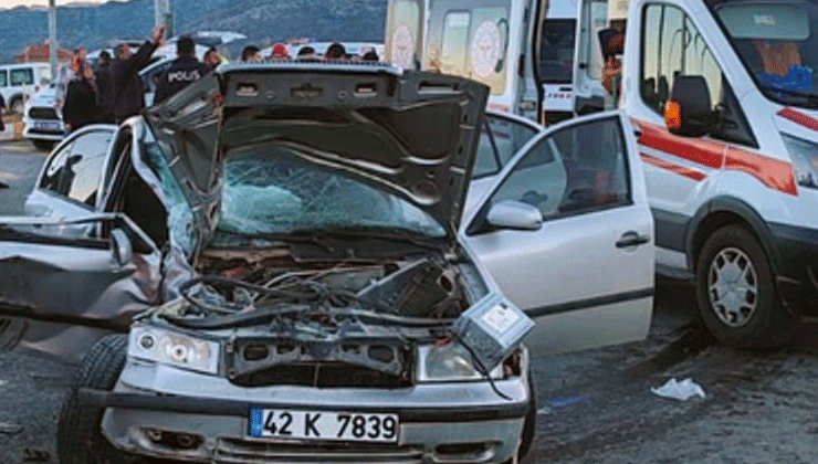 Konya'da trafik olayı: 2 yaralı var.