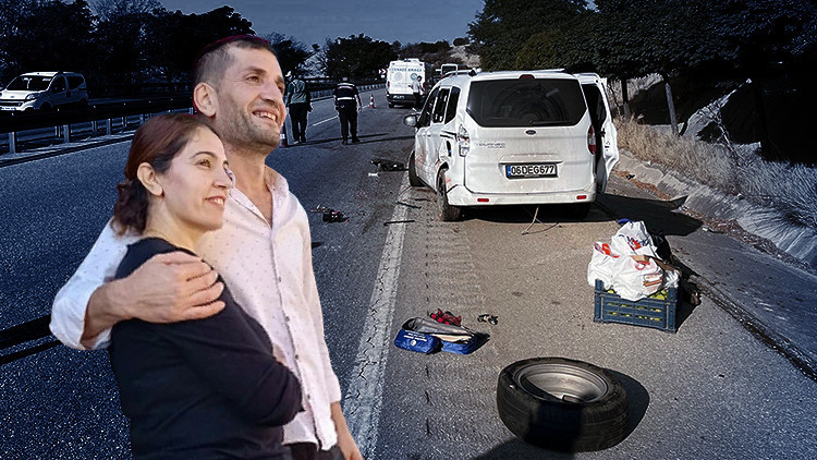 Manisa'da lastik kazası: Ebeveynler hayatını kaybetti, çocukları ise yaralandı.