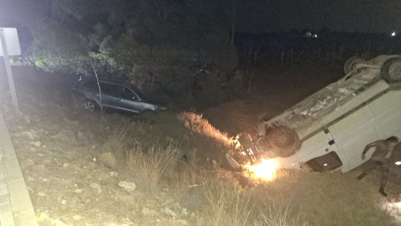 Gazimağusa anayolunda kaza: 1 kişi yaralandı.