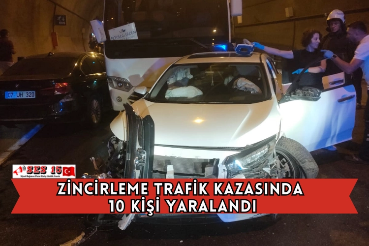 Antalya'da Zincirleme Kaza Sonucu 10 Kişi Yaralandı