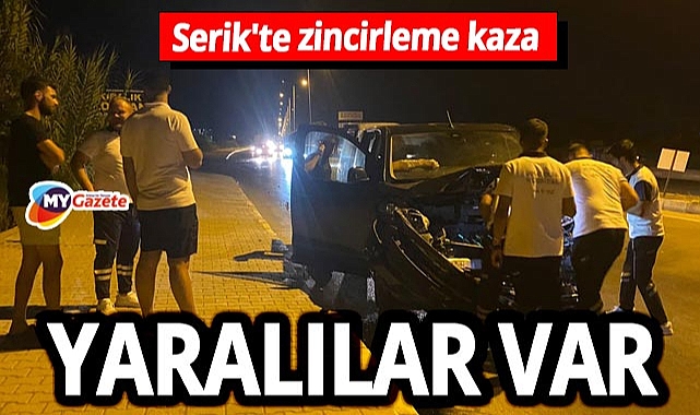 Serik'te meydana gelen zincirleme kazada 2'si yabancı olmak üzere 5 kişi yaralandı - Antalya