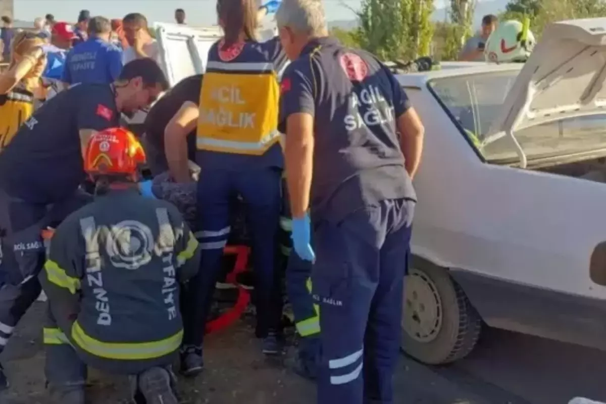 Denizli'de trafik kazası sonucu 1 kişi hayatını kaybetti, 5 kişi yaralandı.