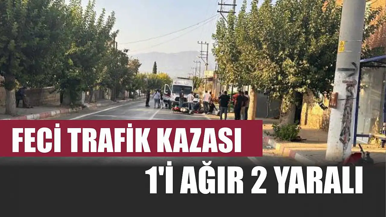 Ciddi trafik kaza: 2 kişi yaralı, biri ağır durumda.