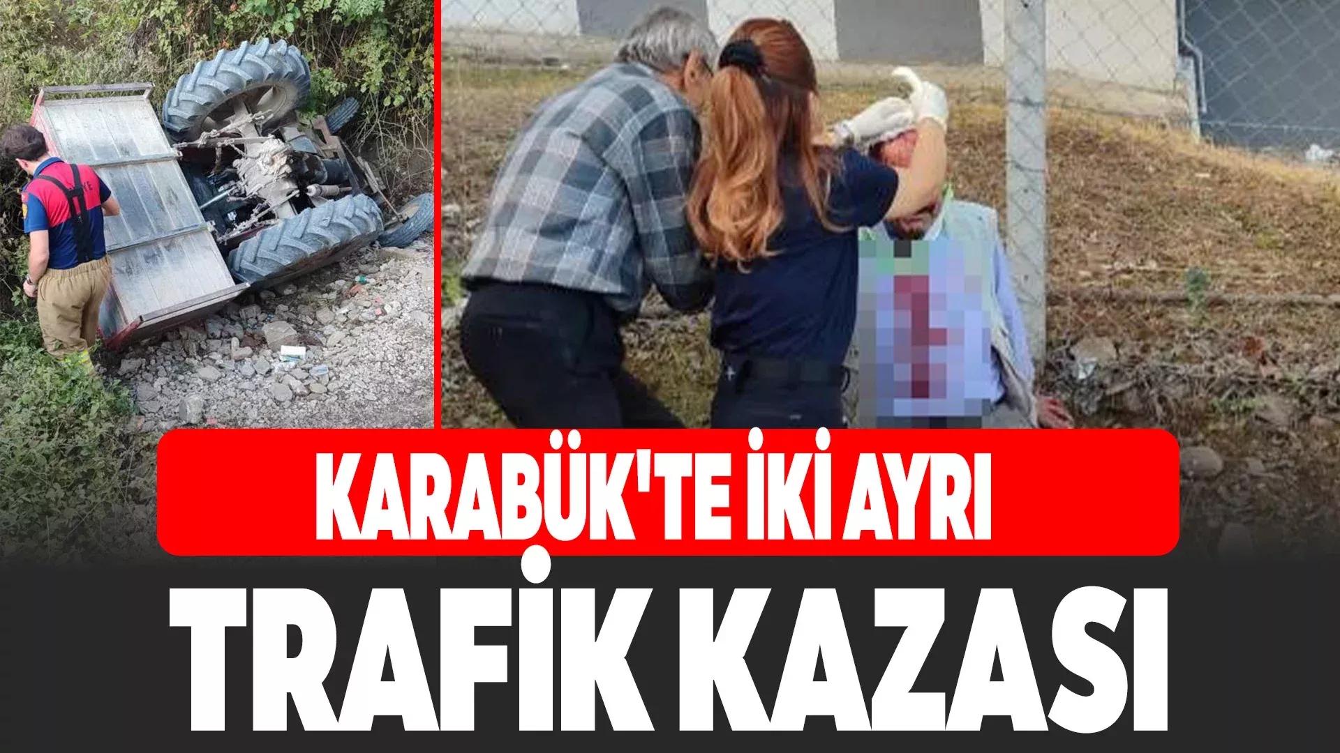 Karabük'te meydana gelen iki trafik kazasında 2 kişi yaralandı.