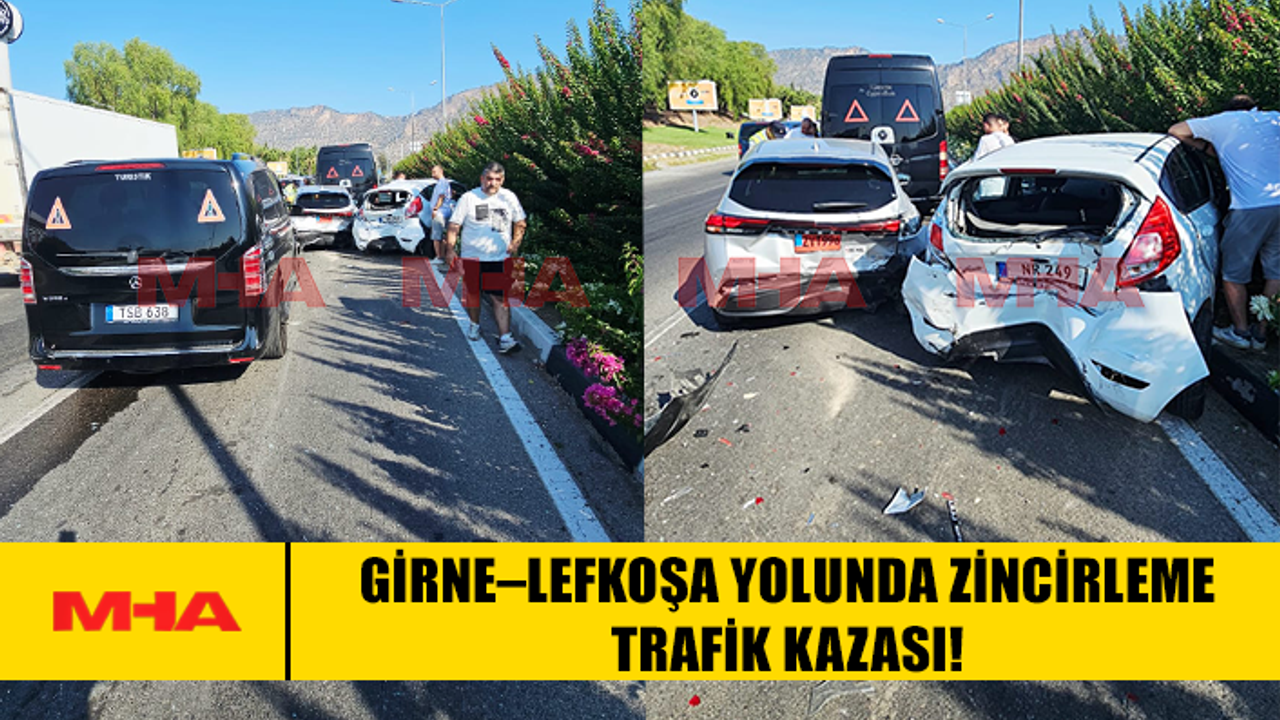 Girne-Lefkoşa yolunda ardışık trafik kazası var!